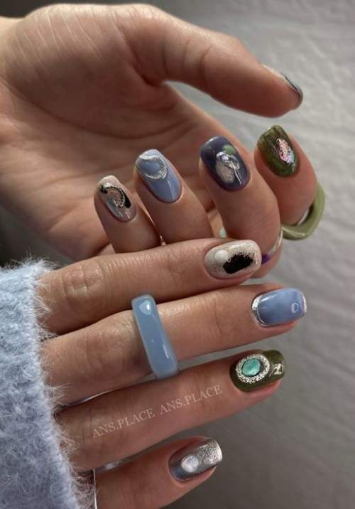 Manucure volumétrique pour ongles courts