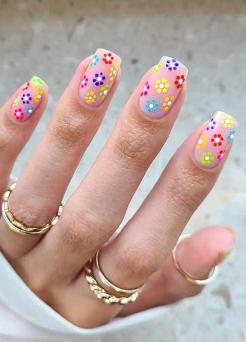 Manucure fleurie