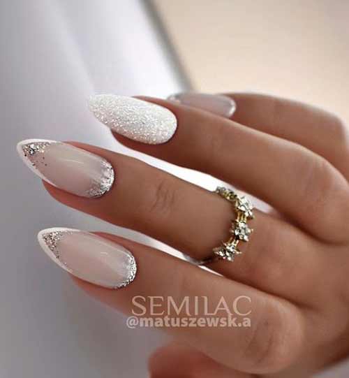 Veste blanche à sequins