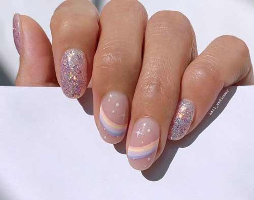 Manucure arc-en-ciel