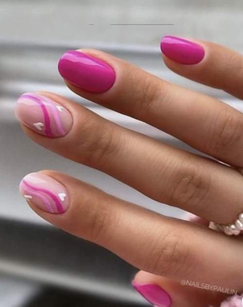 100 idées manucure pour le 14 février : une photo avec un nouveau design