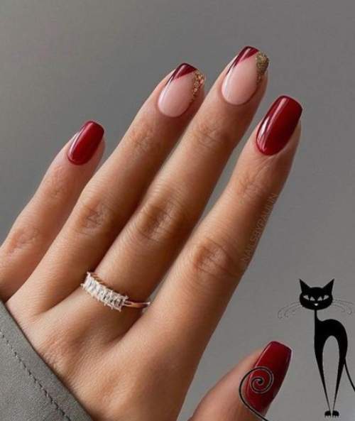 Rouge avec des paillettes