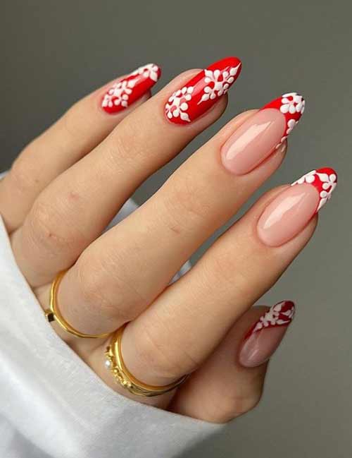 Veste rouge et blanche