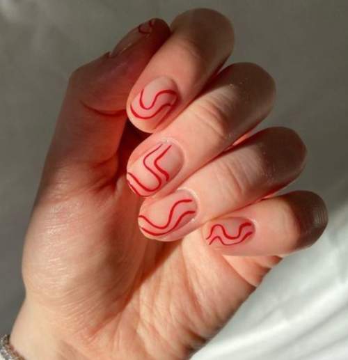 dessin à main levée rouge