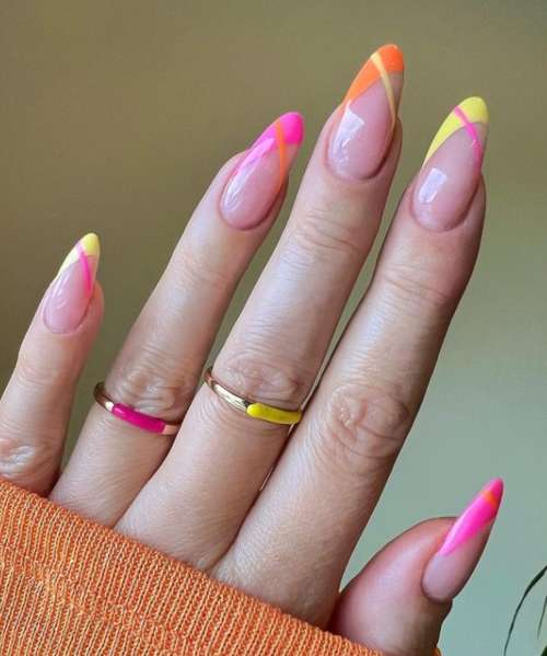 ongles longs français amande