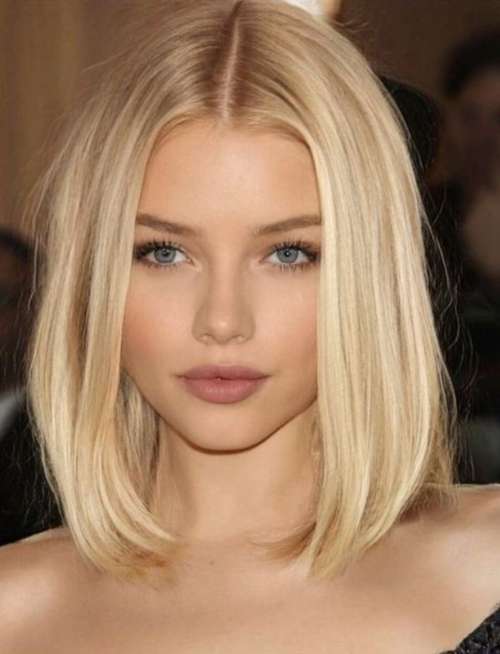 Bob blond allongé