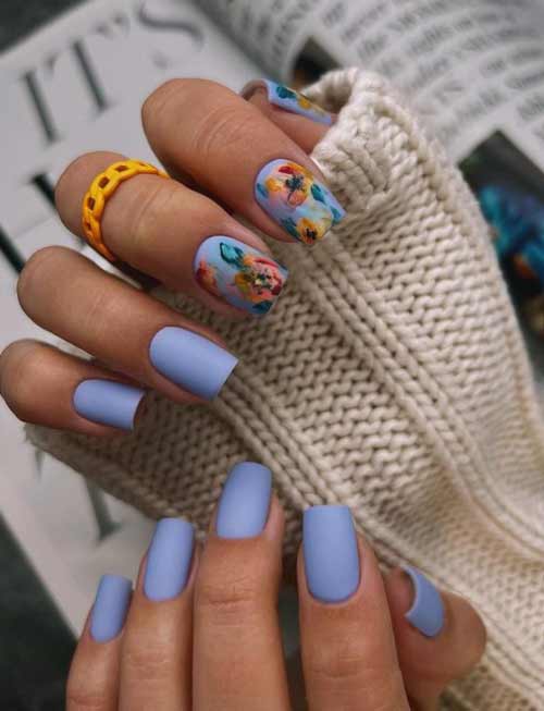 fleurs de printemps sur les ongles