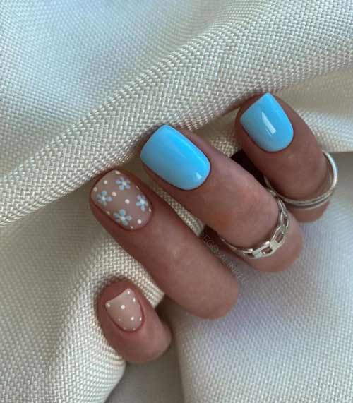 Fleurs en manucure printanière