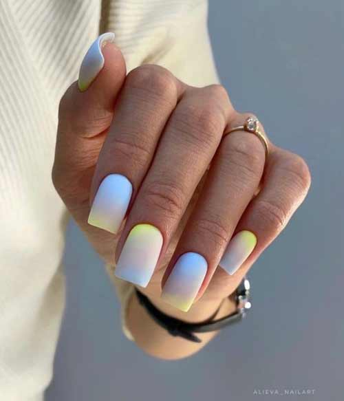 ongles dégradés pastel