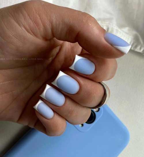 French manucure sur base violette