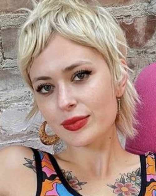 Frange courte séparée