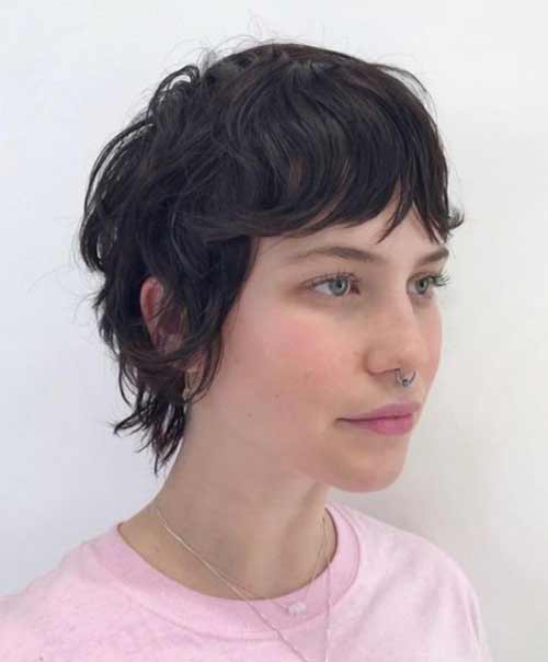 Pixie pour cheveux ondulés