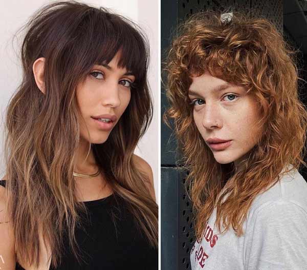 coupe de cheveux louveteau avec frange