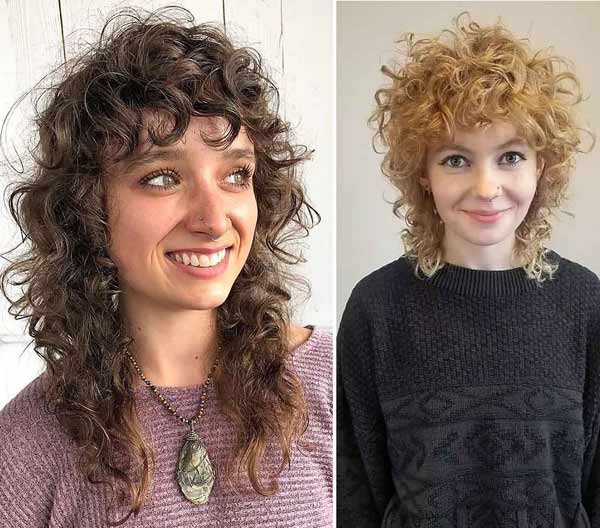 Coupe de cheveux bouclés louveteau