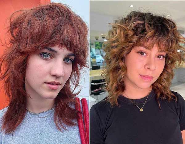 Coupe de cheveux de loup aux épaules