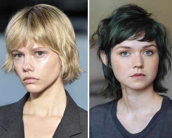 Coupe de cheveux de loup style court