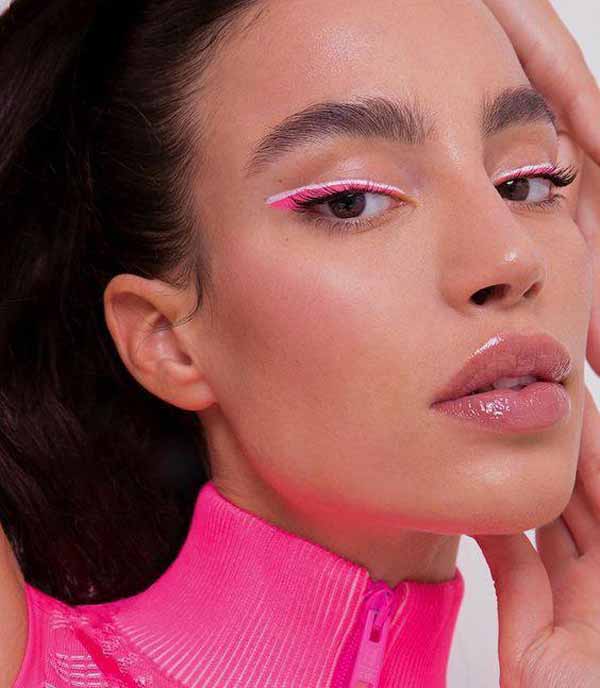 Flèches doubles avec tendance couleur rose