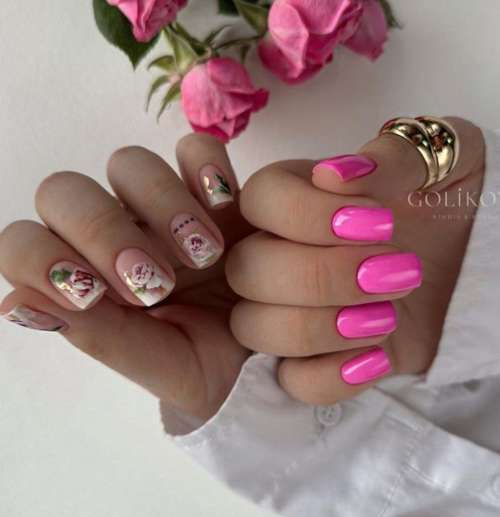 Manucure élégante différentes mains