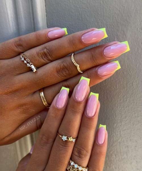 Couleur français rose + vert