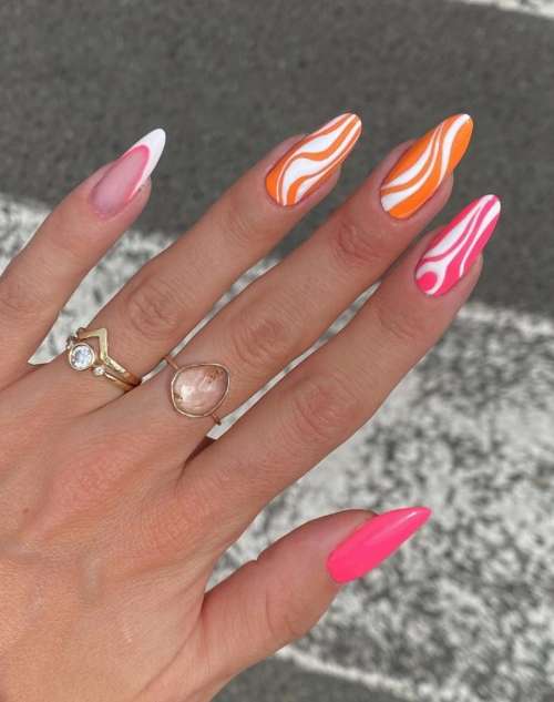 orange français + rose