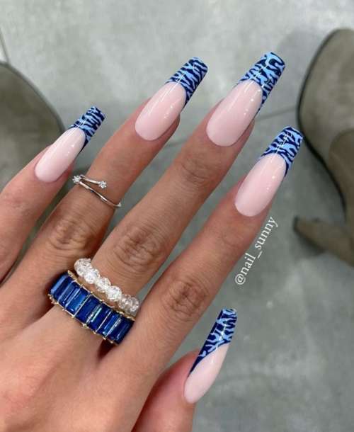 Imprimé animalier français bleu