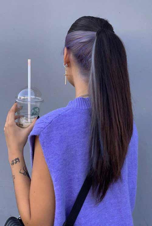 Coloration bicolore à la mode