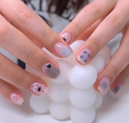 Manucure été 2023 pour ongles courts: design, photo