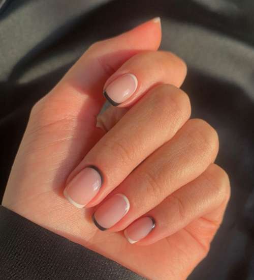 Manucure en noir et blanc