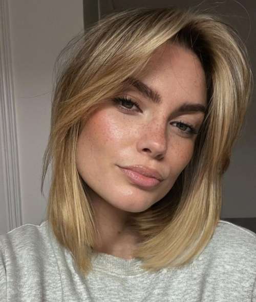 Bob long avec une frange