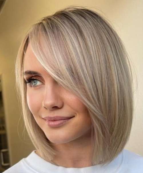 Caret long pour un visage rond