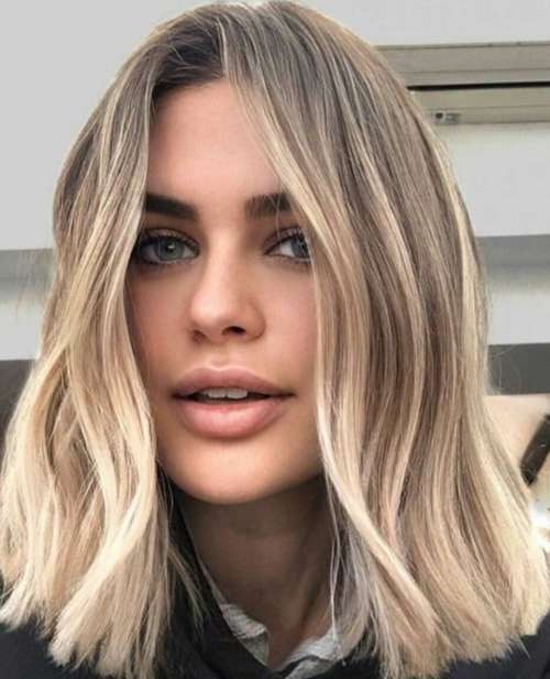 Belle coupe de cheveux long bob