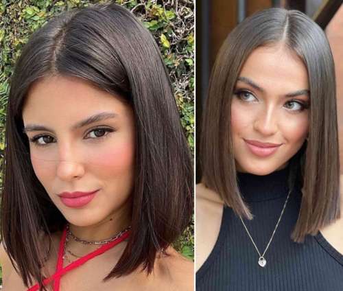 Caret allongé: photos de belles coupes de cheveux 2023