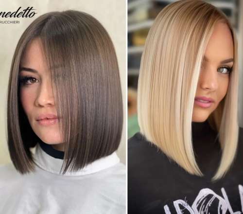 Coupes de cheveux photo caret allongées pour les cheveux mi-longs