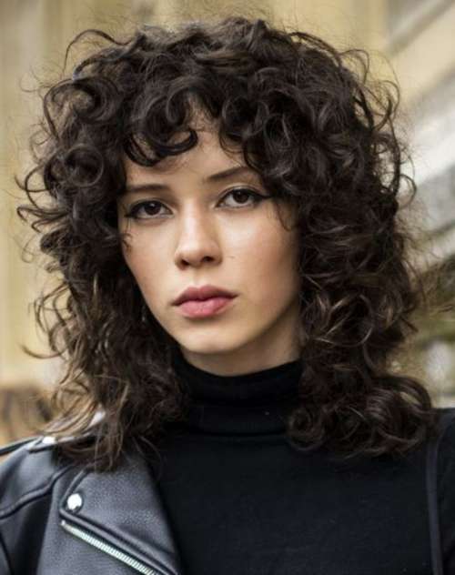 Coupe de cheveux bouclée courte et hirsute