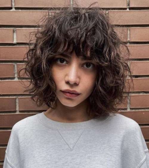 Coupe de cheveux bouclés coupe loup