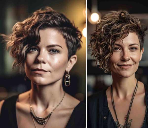 Coupes de cheveux courtes pour cheveux bouclés nouveaux articles, photo