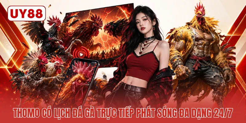 Thomo có lịch đá gà trực tiếp phát sóng đa dạng 24/7